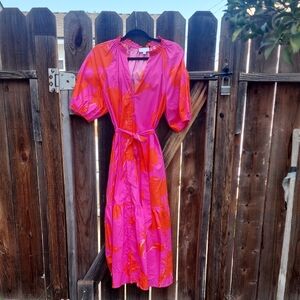 New Sugar Lips Aurea Floral Wynette Tiered Midi Dress, NWT, Sz Medium